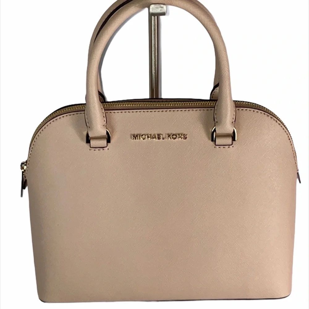 Michael Kors Cindy Medium Saffiano Dome Satchel Bag Purse NWT